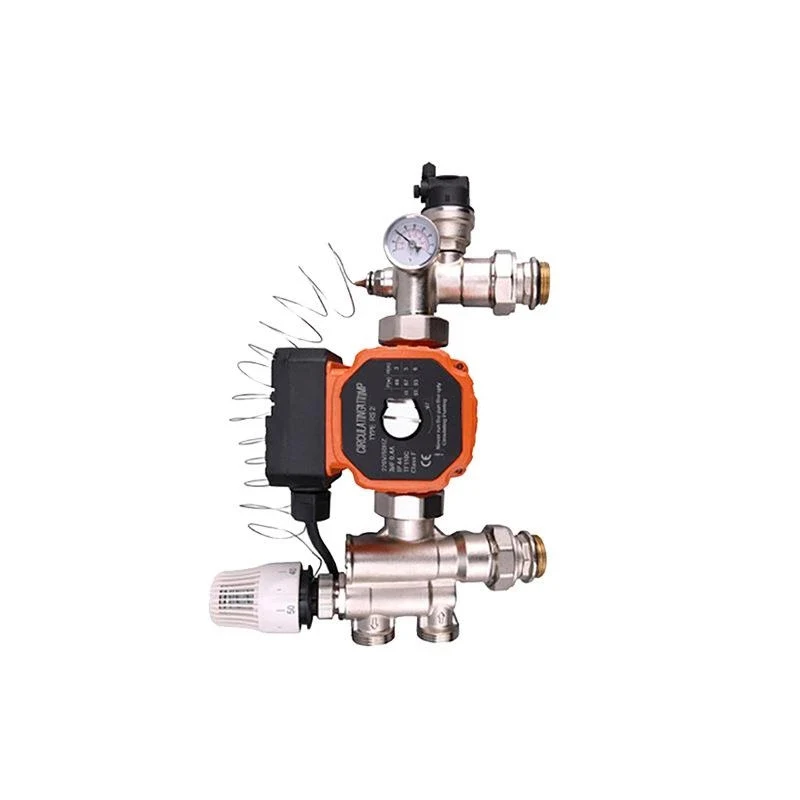 

JD-HSZX0052 DN25 Brass Floor Heating Manifold Mixing Valve Terrestrial Heat Temperature Control Center Water Mixing System