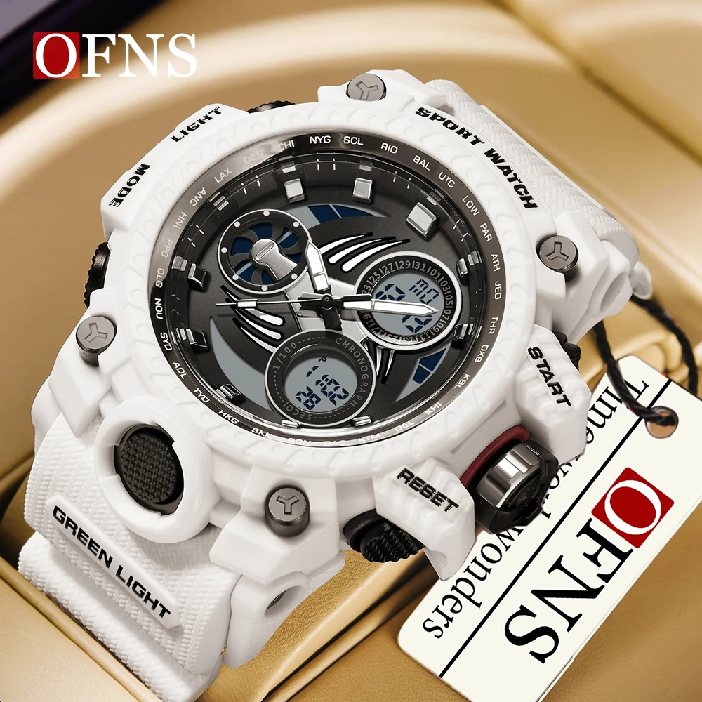 

OFNS Top Fashion Men's Digital Watch Men's Luxury Sports Quartz Watch G-type Military Waterproof Clock 3155 Hot Selling