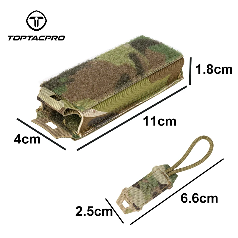 TOPTACPRO Tactical 9mm Mag Pouch Knife Pouch MOLLE Pouch w/ Hook Handle Hunting 8516