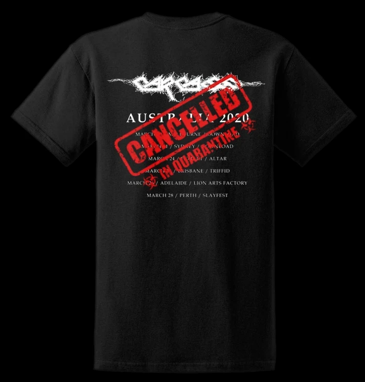 تي شيرت صيفي CARCASS - "جولة جمجمة معلقة" ملابس رجالية تي شيرت كبير الحجم #3