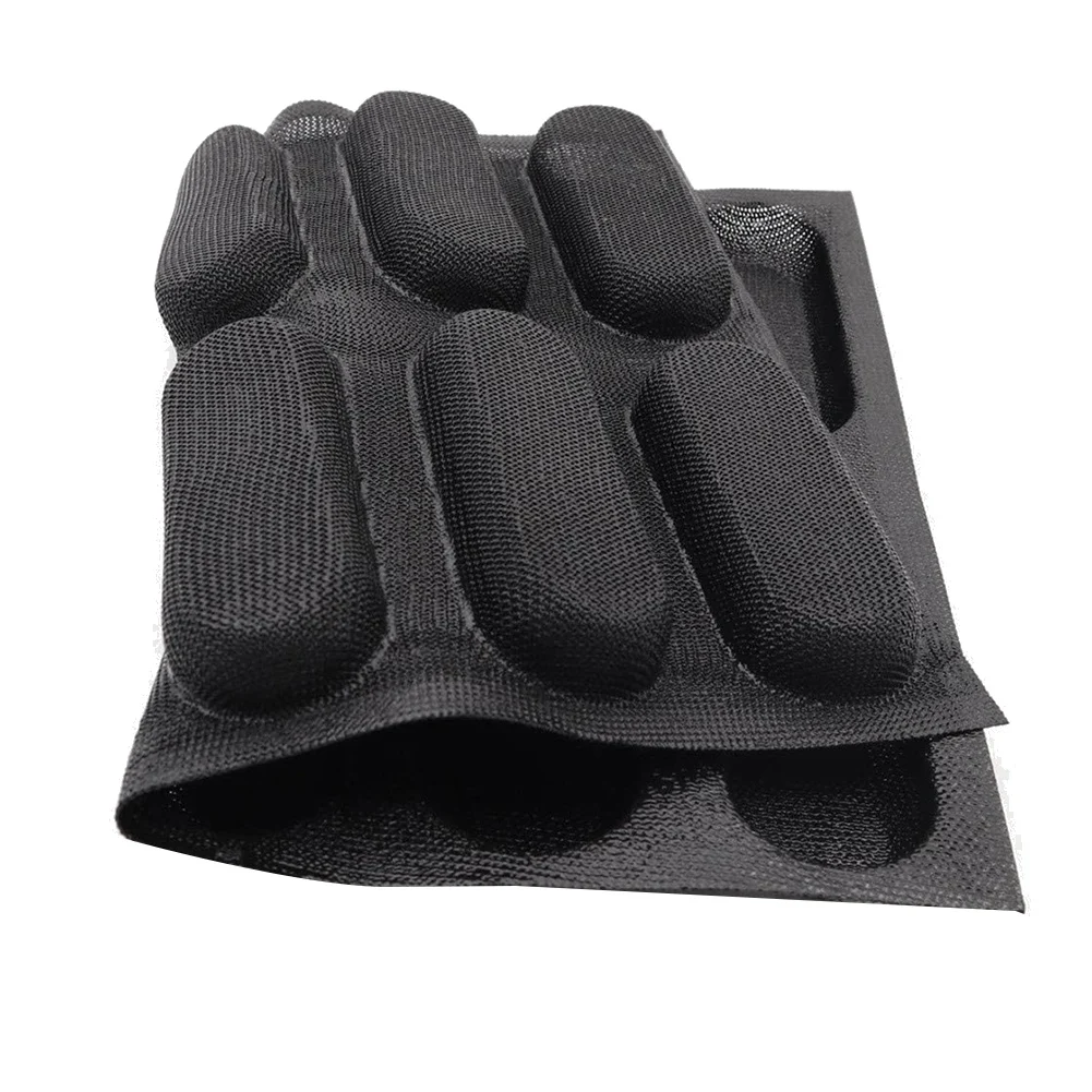 실리콘 바게트 팬 논스틱 천공 프렌치 빵 팬, 핫도그 몰드, 베이킹 라이너 매트 빵 몰드, 12 홀