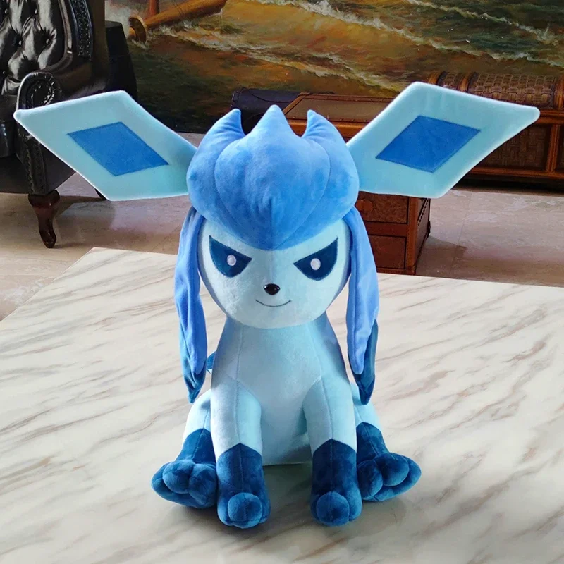 

55cm Glacia Pokemon Large Plush Toys Anime Glaceon Doll Pillow Ornament Giant Pokémon Plushie Stuffed Gift for Kids Christmas