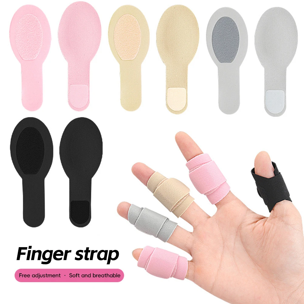5 قطعة أكمام إصبع قابلة للتعديل حلقة حزام حجم واحد يناسب جميع إصبع جبيرة التفاف الإفراج السريع إصابة التهاب المفاصل إصبع لتخفيف الآلام
