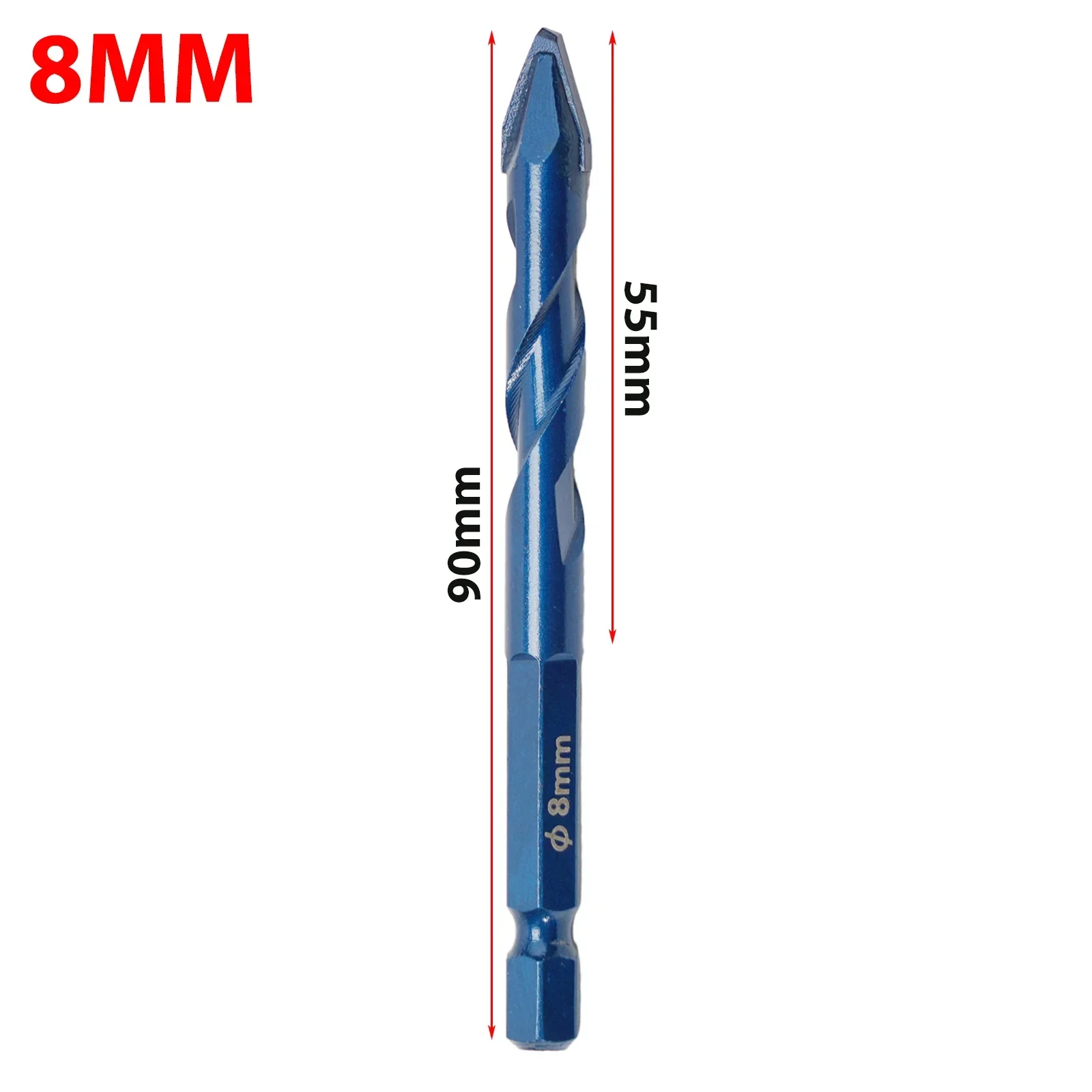 For Tiles For Wood Drill Bit 1 Pcs 6.35mm（1/4inch） 6mm/8mm/10mm/12mm Blue Carbide Wear Resistance Durable And Practical