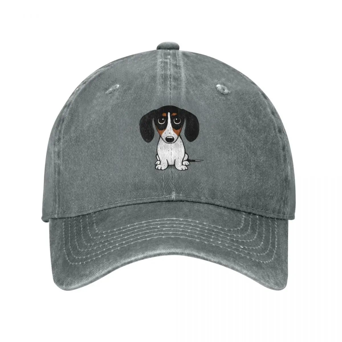 Piebald Dachshund Cute Black, Tan and White Wiener Dog Baseball Cap Snap Back Hat Fishing cap Women's Beach Outlet 2025 Men's