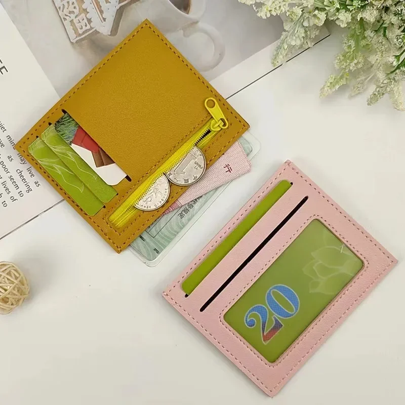 PU Leather Ultra-thin Driver License Cover Zipper Wallet Money Clip Credit Card Storage Bag Clutch Women Small Cash Holder Purse