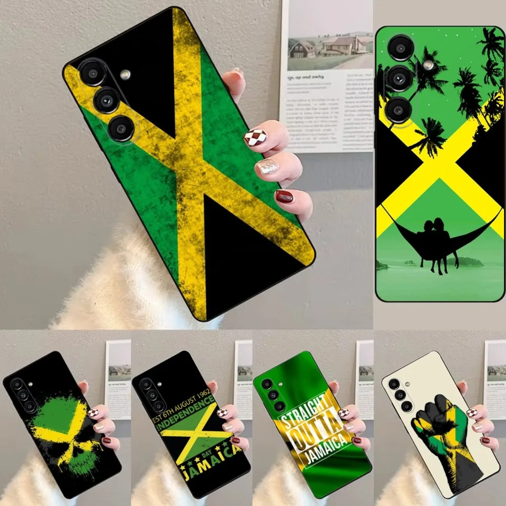 Jamaican Flag  Phone Case For Samsung S24,23,22,30,21,10,9,Ultra,Plus,Lite,FE,Soft Silicone Black Cover