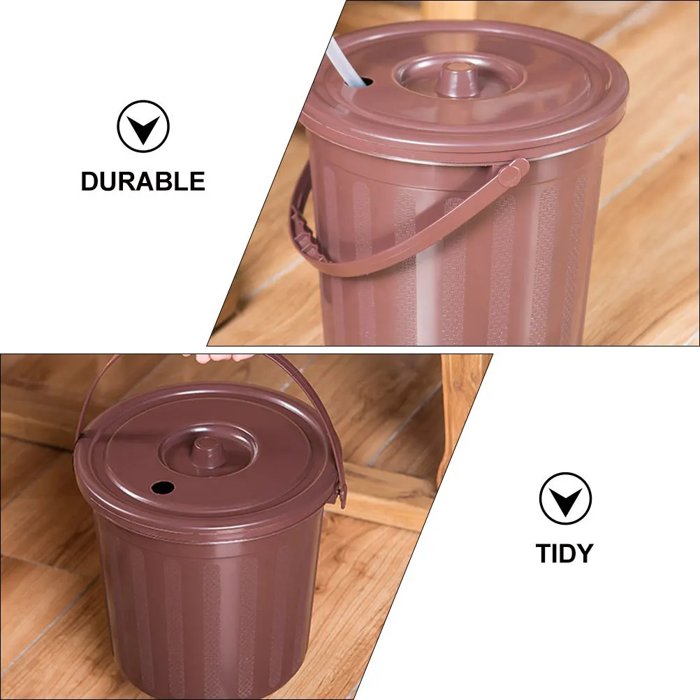

Tea Dross Bucket Pp Material Stripe Design For Home Kitchen Office Portable Trash Can Residue Filter Holder Garbage Container