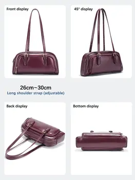 Zency 奢華米色手提包,女士法式腋下包,真皮材質,聖誕禮物,單肩包,送給妻子或姐妹 10 最佳銷售 米色手提包 - №5