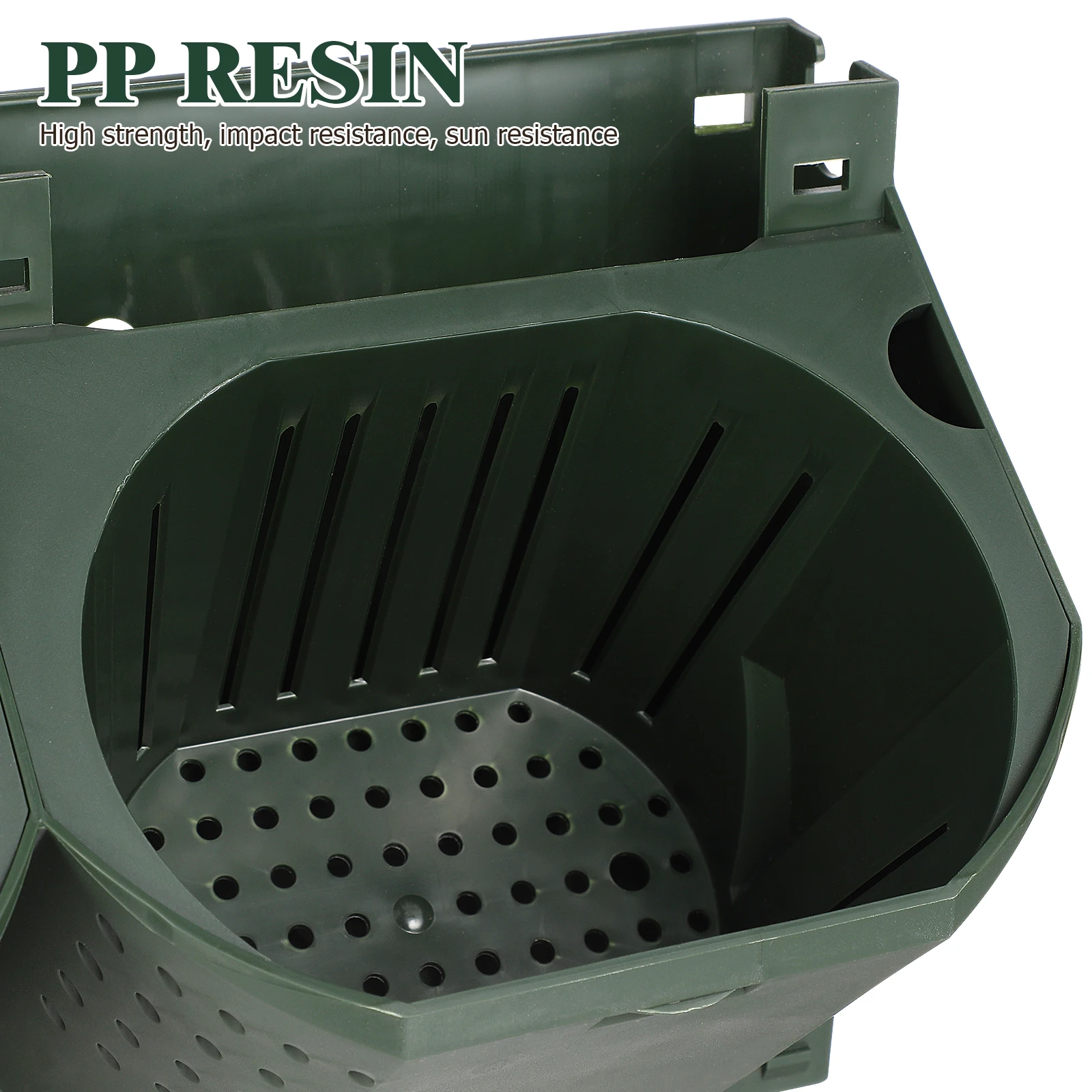 

3 Plant Pots PP Material Stackable Ventilated Holes Wall Planter Balcony Vertical Herb Garden