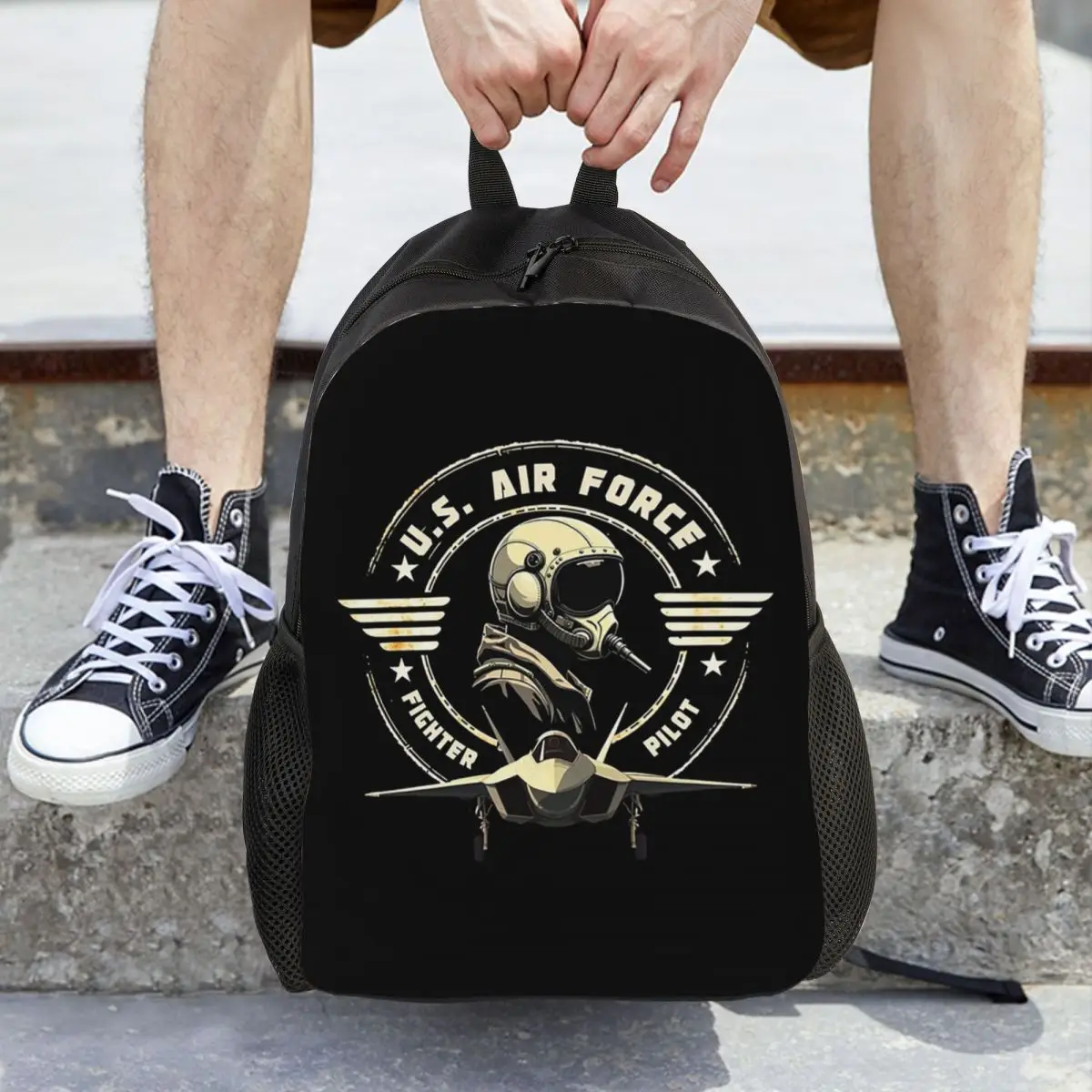 U.S. Air Force Fighter Pilot Militär-Luftfahrt-Rucksack, heißer Verkauf, Tagesrucksack, Kinder-Büchertasche, Schultasche, Umhängetaschen für Männer und Frauen