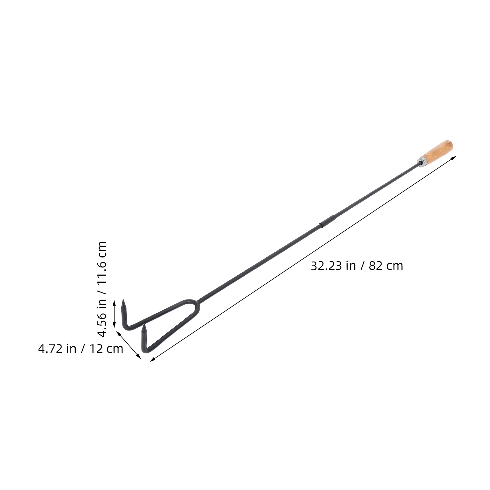 파이어 핏용 포커 벽난로 도구 나무 손잡이 휴대용 파이어 핏 포커 스틱 캠프파이어 실내외 우드 스토브 바베큐 벽난로