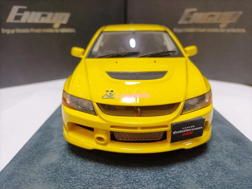 Motor Conversão Wagon Modelo para Mitsubishi Lancer Evo9, Corpo Largo Amarelo, Escala 1/18