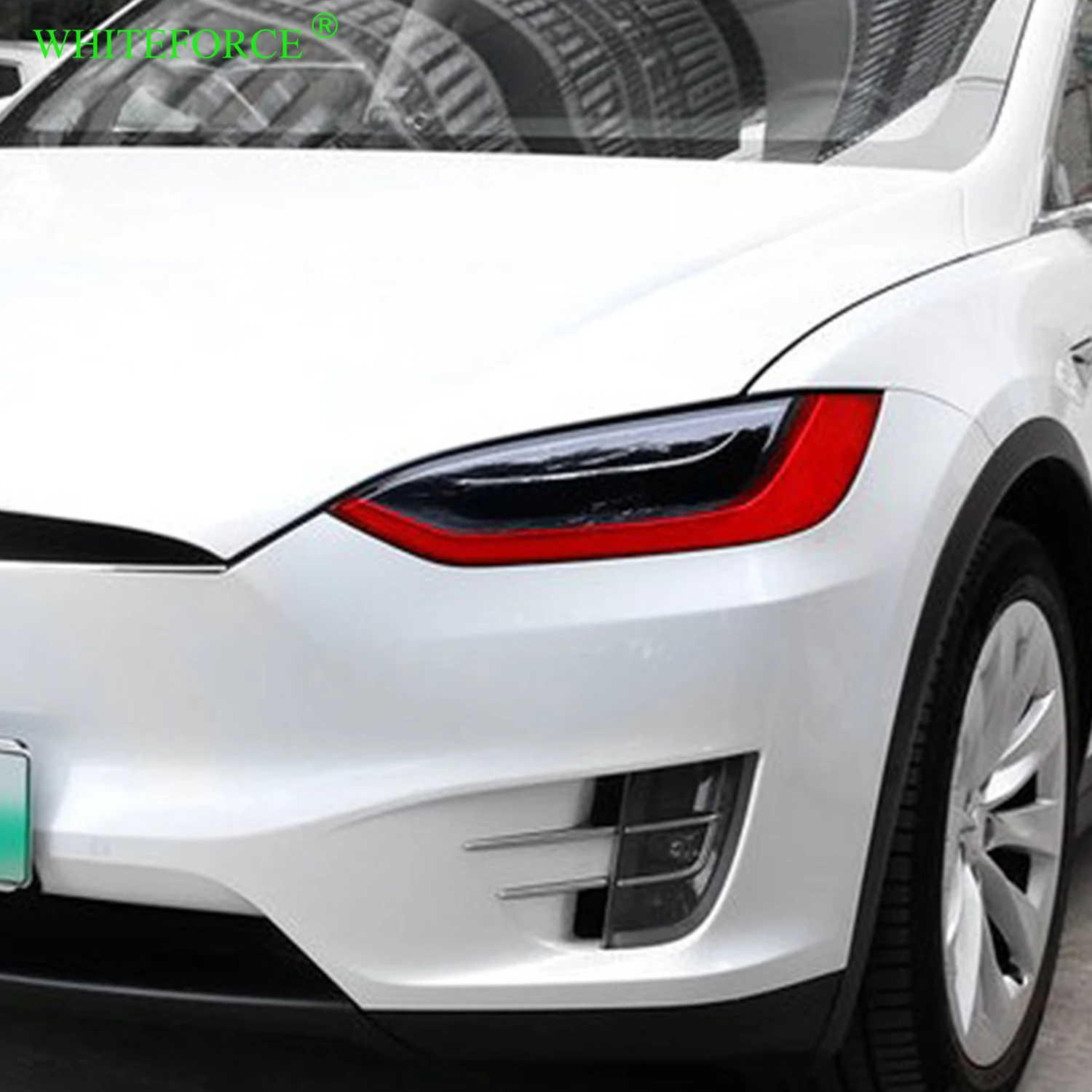 For Tesla TESLA MODEL X Headlight Eyebrow Color Change Film Model S Headlamp Eyebrow Luminous Anti-scratch Protection Film