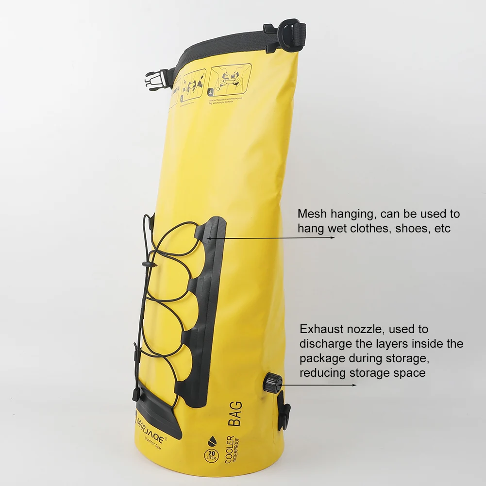 حقيبة ظهر معزولة في الهواء الطلق ، مقاومة للماء ، قابلة للطي ، فصل جاف ورطب ، مناسبة لركوب الزوارق ، الرحلات ، ركوب الزوارق ، دراجة ، 20 لتر #6