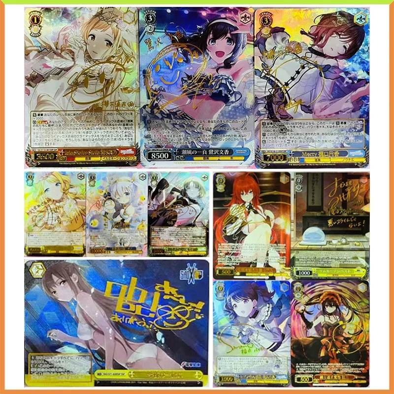 Anime Weiss Schwarz DIY ACG Game Collectible Cards Tokisaki Kurumi Yuuki Asuna Sagisawa Fumika Toys for boys Birthday Gift