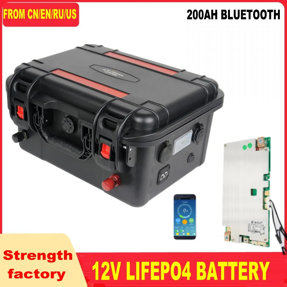 Imagem -02 - Bateria Recarregável com Bluetooth Banco do Poder para Barcos de Acampamento Motor do Inversor rv Lifepo4 150ah 300ah 12v 120ah 200ah