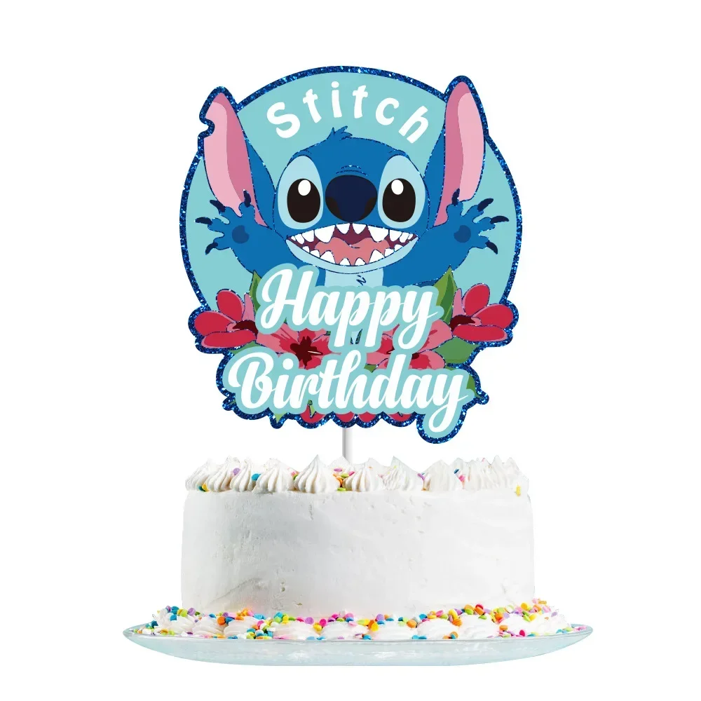 Disney-Pink Stitch Birthday Cake Decoração, DIY, Baby Showers, Girls and Boys, Birthday Parties