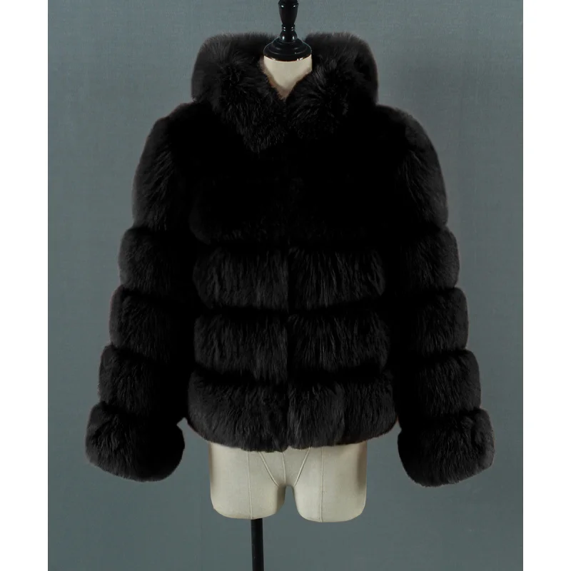 2025 خريف شتاء جديد قبعة قصيرة أفخم معطف معطف المرأة الأوروبية والأمريكية التدفق #6