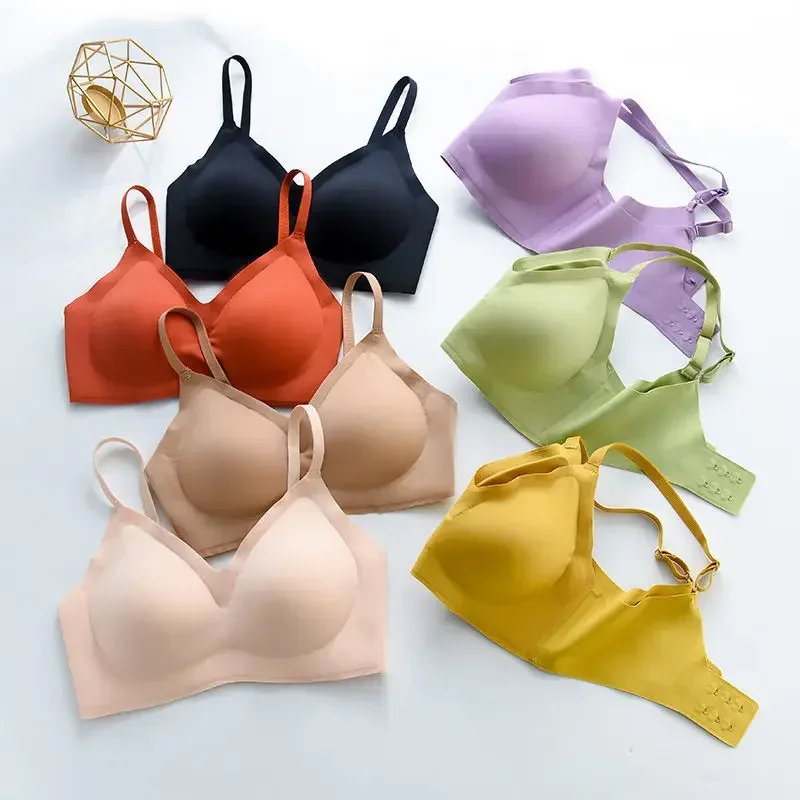 Seamless women\'s traceless bra fashion rimless bra underwear sexy push up bra 3 / 4 Cup underwear soft sexy bra