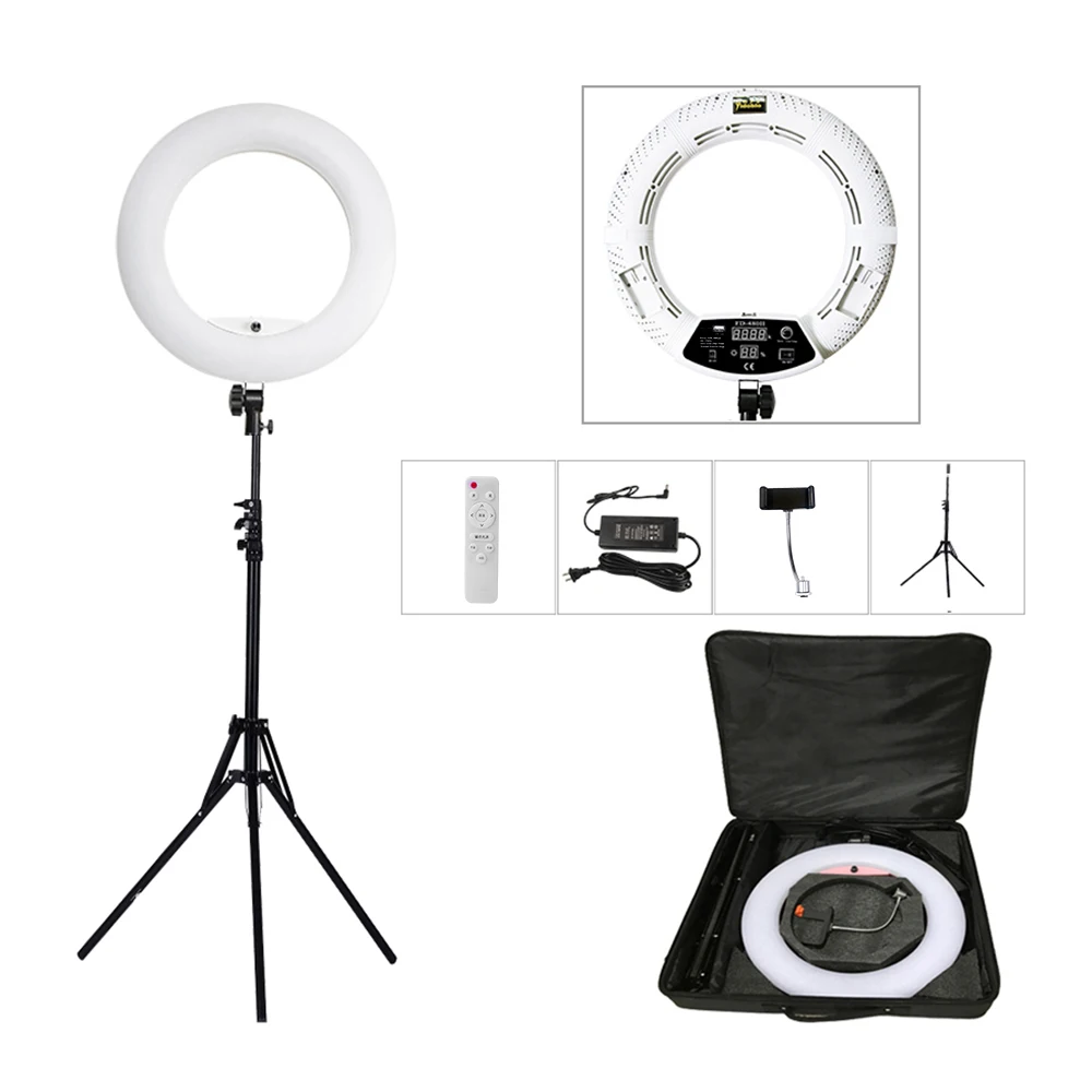 18inch Ring Lights Lamp with Tripod 96W Selfie Light for Beauty Salon Tattoo Yidoblo FD480 Photo Studio Video Light CRI95+