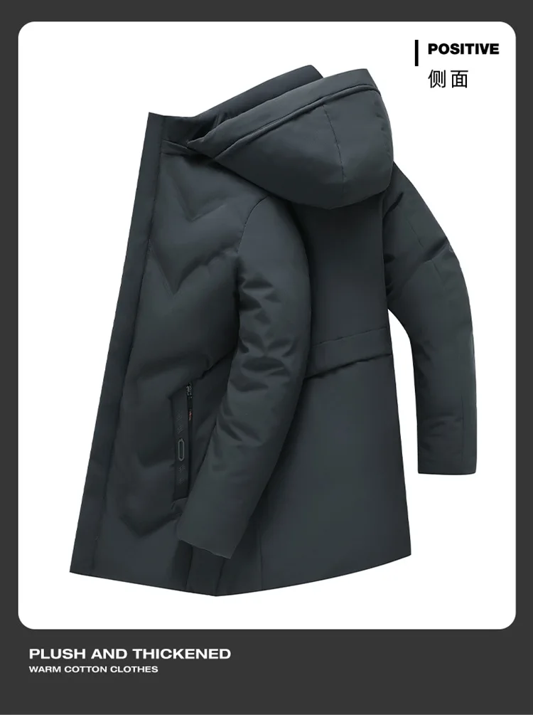 Men's Thickened Cotton Jacket 2026 Winter 3D Casual Detachable Hat Windproof Warm New