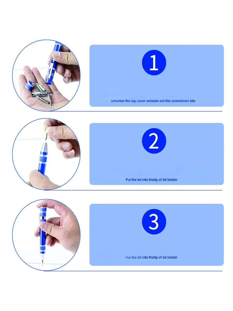 Eight-in-one screwdriver batch pen type pen-type screwdriver with magnetic aluminum alloy tool