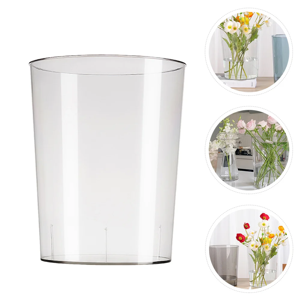 

1Pcs Transparent Wake Flower Pot High Quality Acrylic Bucket Large Capacity for Storing Home Office Decoration