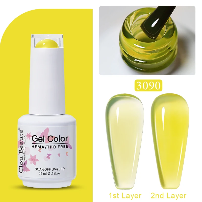 Clou Beaute Jelly Kleur UV Gel Manicure Zomer Roze Naakt Gel Nagel Regenboog Nagelbenodigdheden Voor Professionals Semi-permanente Vernis