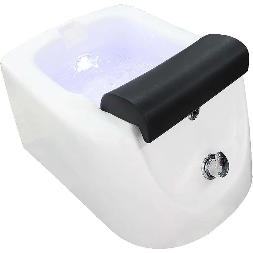 Acrylic Deep Foot Spa Pedicure Chair Bowl,Relaxing Footbath Soaker with Foot Rest and Massage for Ultimate Nail Care Experience