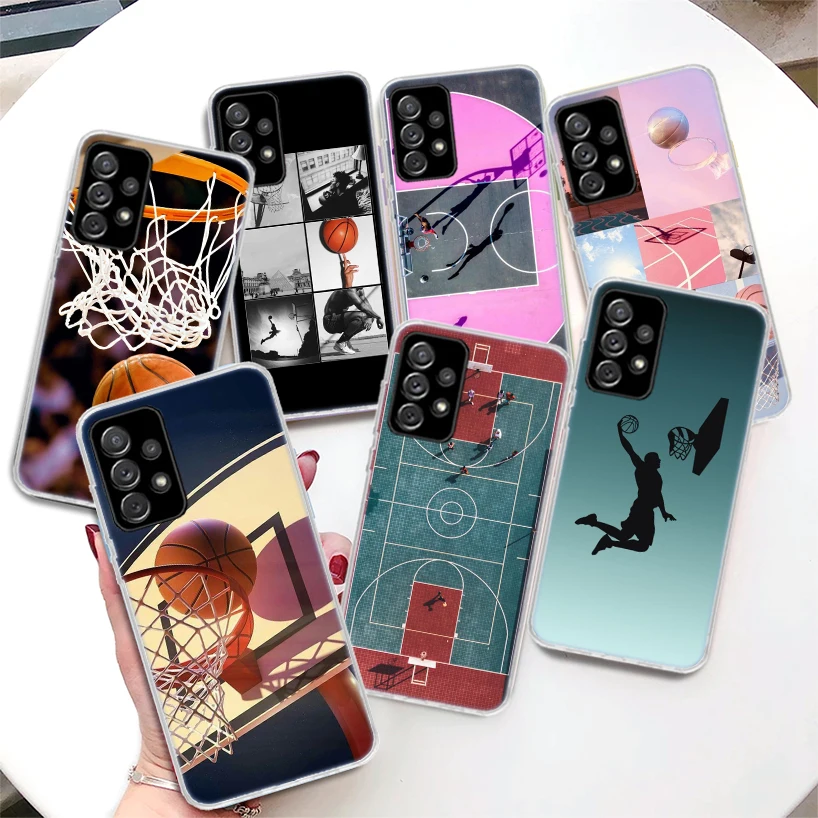 Basketball Basket Sports Phone Case For Samsung Galaxy A52 A53 A54 A55 A12 A13 A14 A15 A22 A23 A24 A25 A32 A33 A34 A35 A03S A04S