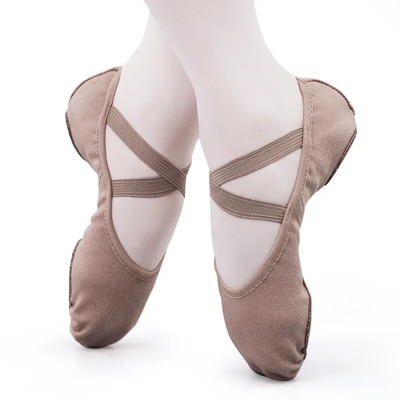 Scarpe da ballo da donna pantofole per bambini adulti suola morbida scarpe da allenamento professionali in tela per balletto