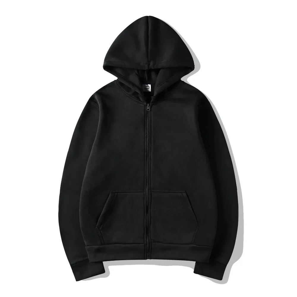 Moda Casual negro gris azul Zip Hip Hop ropa deportiva sudadera hombres/mujeres editorial hombres Sudadera con capucha promoción streetwear promoción