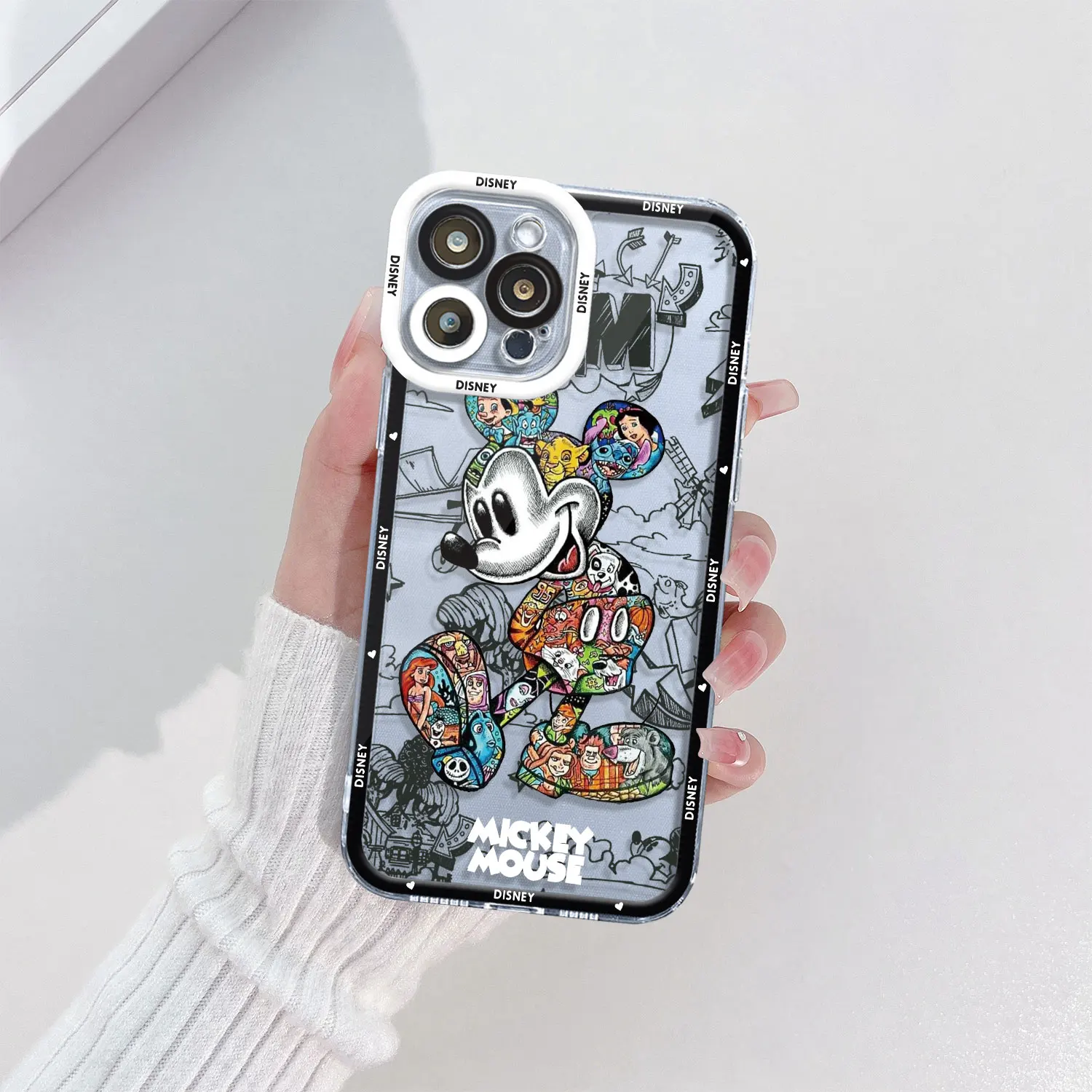 Disney mickey bonito caso claro para samsung galaxy a54 a14 a53 a34 a52 a12 a13 5g a25 a33 a23 a51 a71 a21s a32 4g fundas