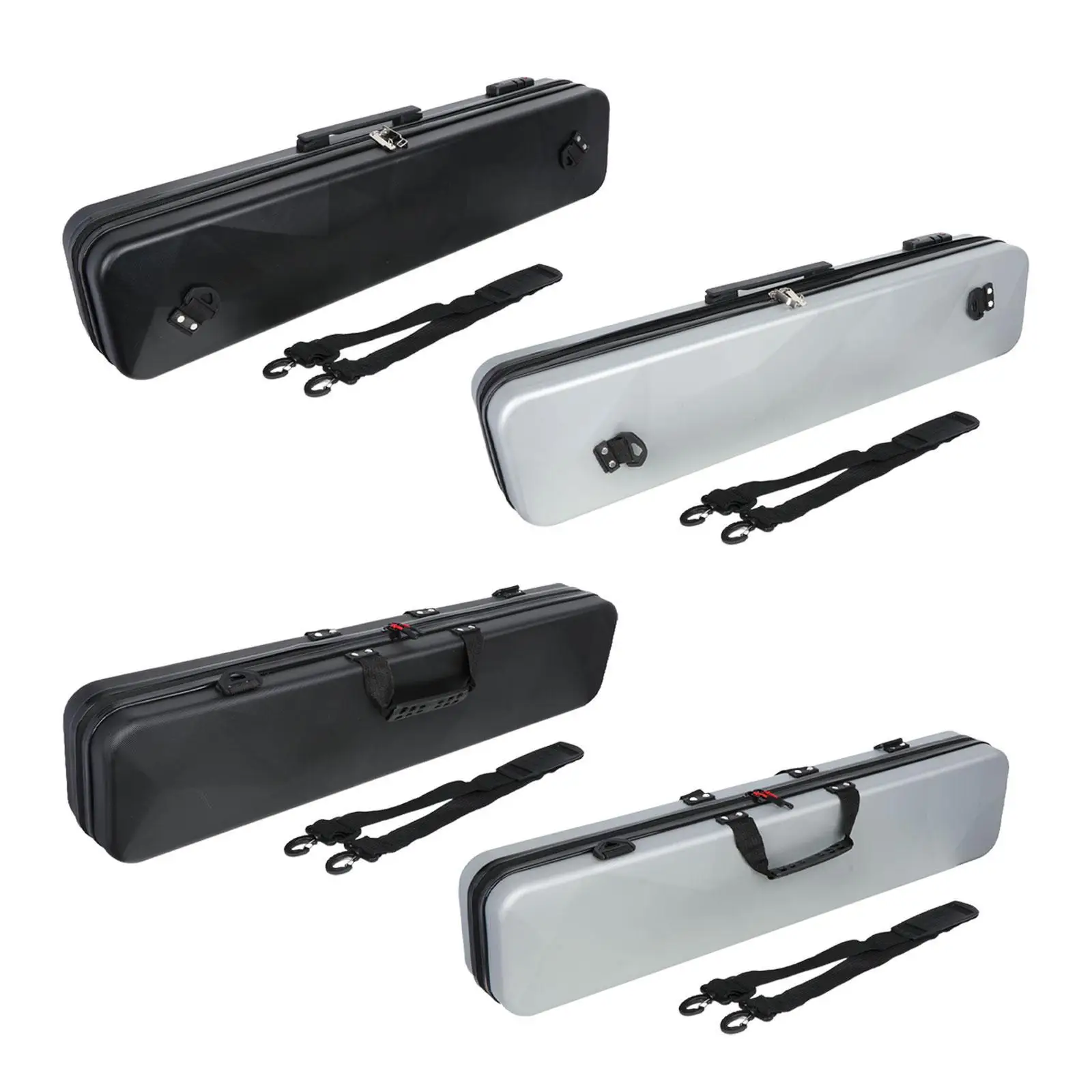 

Billiard Pool Cue Case PVC Hard Case 1/2 Split Club Bag 85cm Scratch Proof Protective Pouch for Practice Training Billiards Game