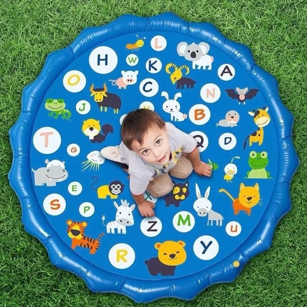 

New PVC Inflatable Kids Pool Dolphin 170cm Spray Mat Outdoor Game Toy Summer