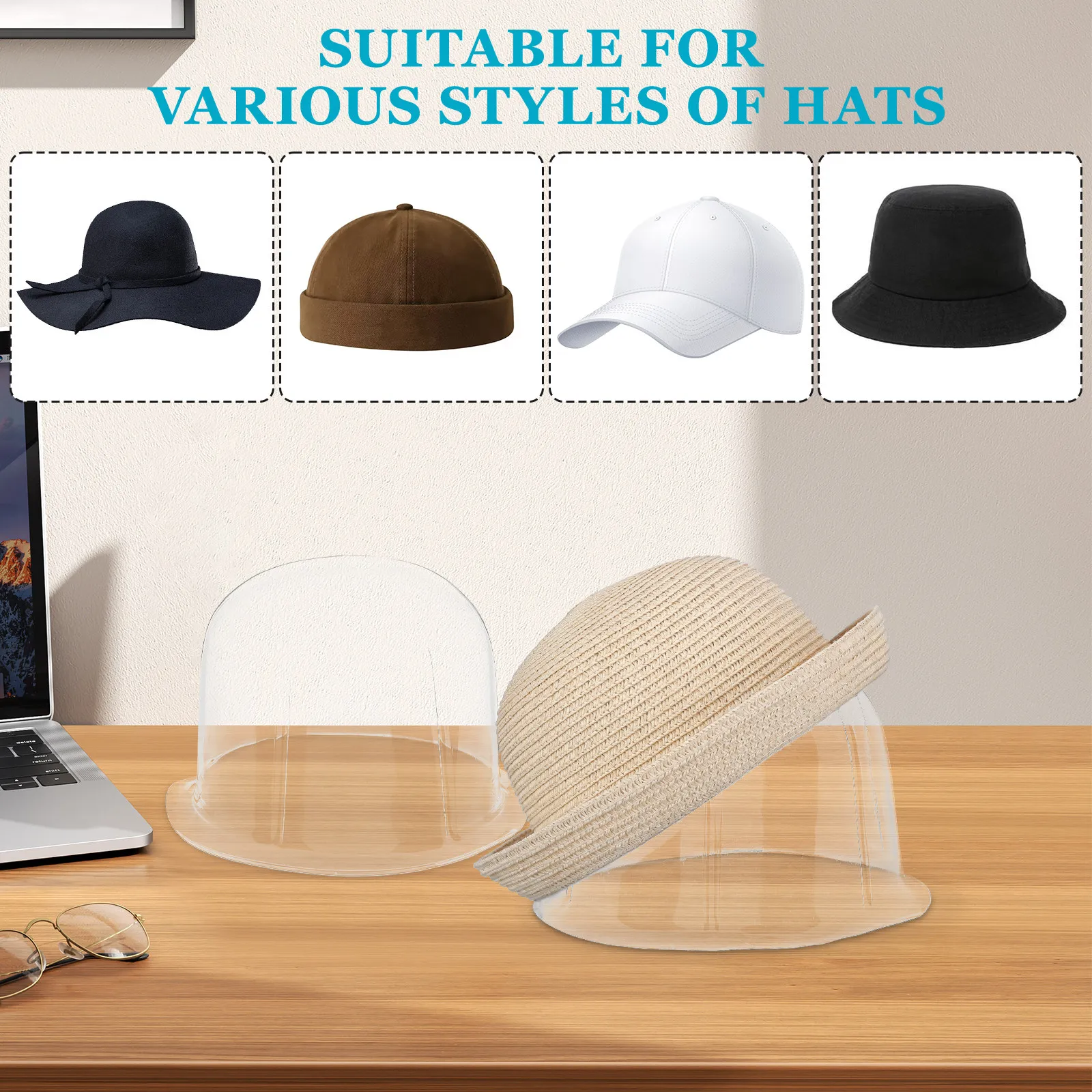 

8Pcs Hat shaper Holder Hat Stand Cover Like Cap Display Holder Dome Hat Baseball cap Not Easily Deformed Support For Hat Storage