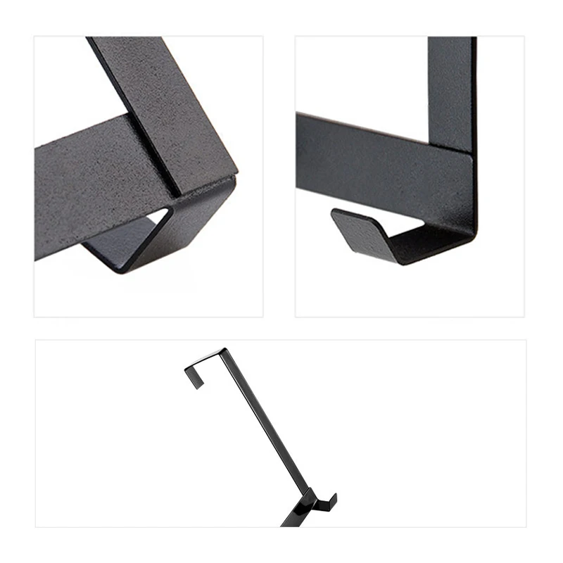 5 Hooks Iron Wall Hook Sticker Adhesive Door Hook Towel Clothes Robe Rack Toilet Accessories Shower Accessories