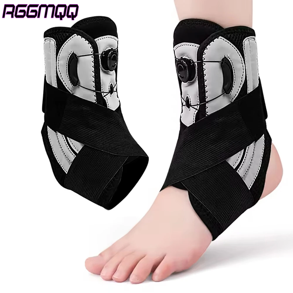

Adjustable Ankle Brace with Metal Springs - Plantar Fasciitis & Running Support - Heavy-Duty Semi-Rigid Stabilizer (1PC)