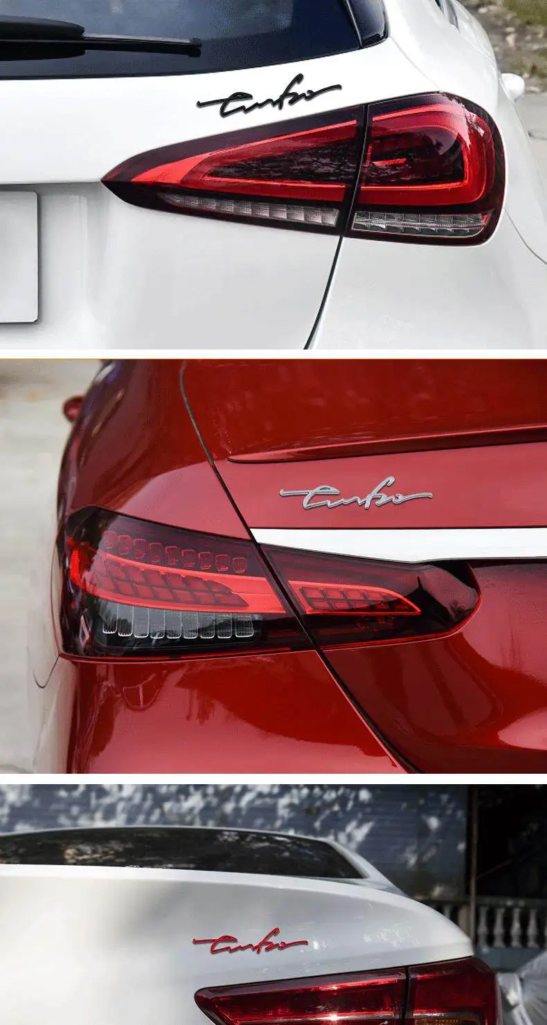 Neues Design Auto-Styling Turbo-Boost 3D Metall Chrom Zinklegierung 3D Emblem Abzeichen Aufkleber Dekor Auto-Zubehör – Detail 6