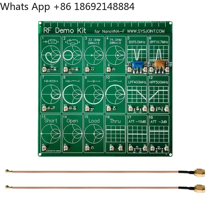 

RF Demo Kit suitable for NanoVNA RF Test Board Vector Network Analyzer Test Filter Attenuator Calibration Board