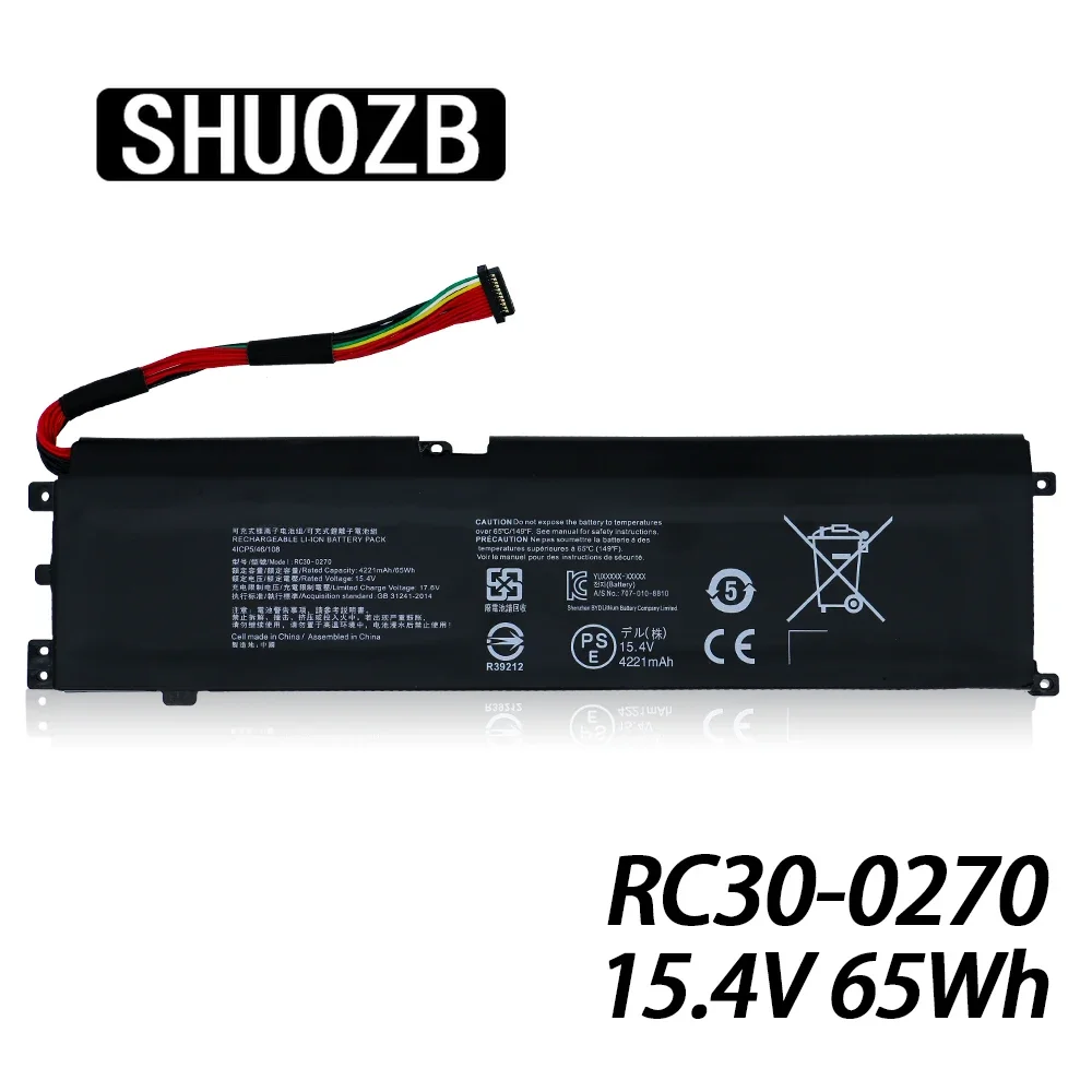 

SHUOZB RC30-0270 Laptop Battery For Razer Blade 15 Base Stealth 2018 Series Notebook RZ09-0270 RZ09-03006 RZ09-02705E75-R3U1