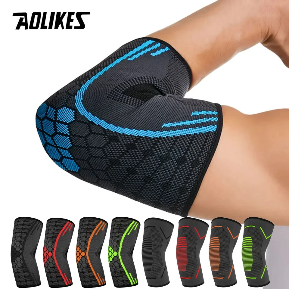 AOLIKES 1PCS New Elbow Compression Sleeve,Tennis Elbow Braces for Tendonitis and Tennis Elbow,Arm Supports golfer elbow support