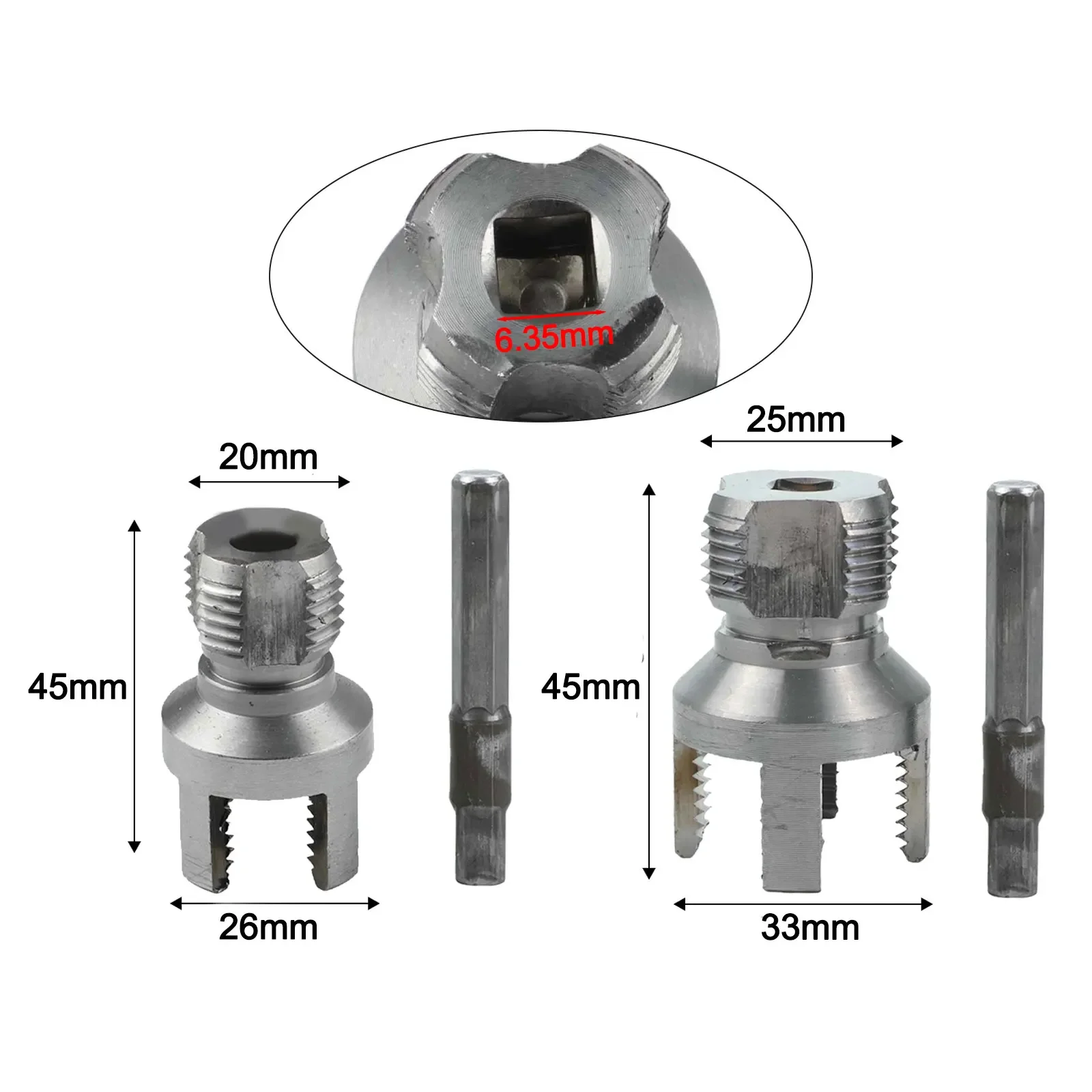 2 Pcs 20MM+25MM Tapping Tool Internal Thread External Thread Integrated Die Water Pipe Pipe Threading Tool Accessories