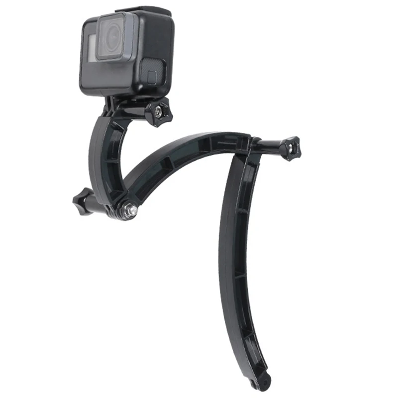 Extensión de brazo de casco de montaje de 3 vías, palo de Selfie de poste curvo para GoPro 9, 8, 7, 6, 5, SJCAM, accesorios de cámara 4K