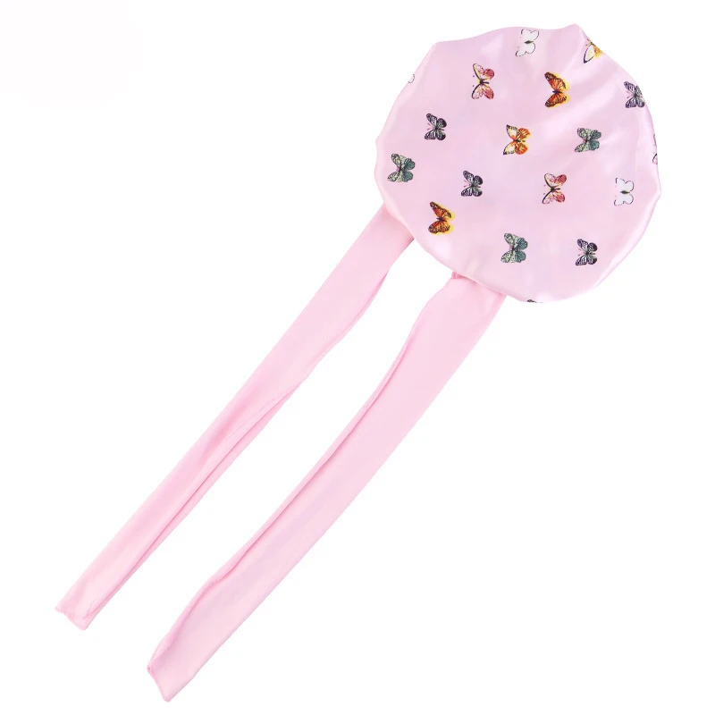 

Мягкая шапочка для сна из атласа, с шапкой на шнурке, подходит для женских натуральных вьющихся волос, инструментов для париков, 1 шт.