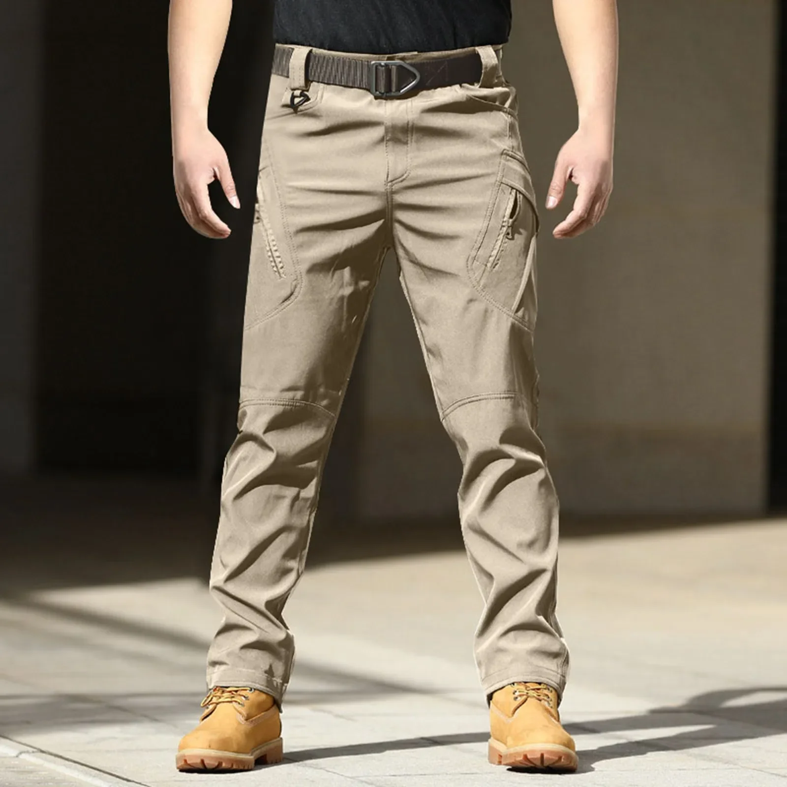 

Водонепроницаемые тактические брюки-карго для пешего туризма, спортивные брюки, мужские свободные повседневные комбинезоны на молнии с несколькими карманами, брюки