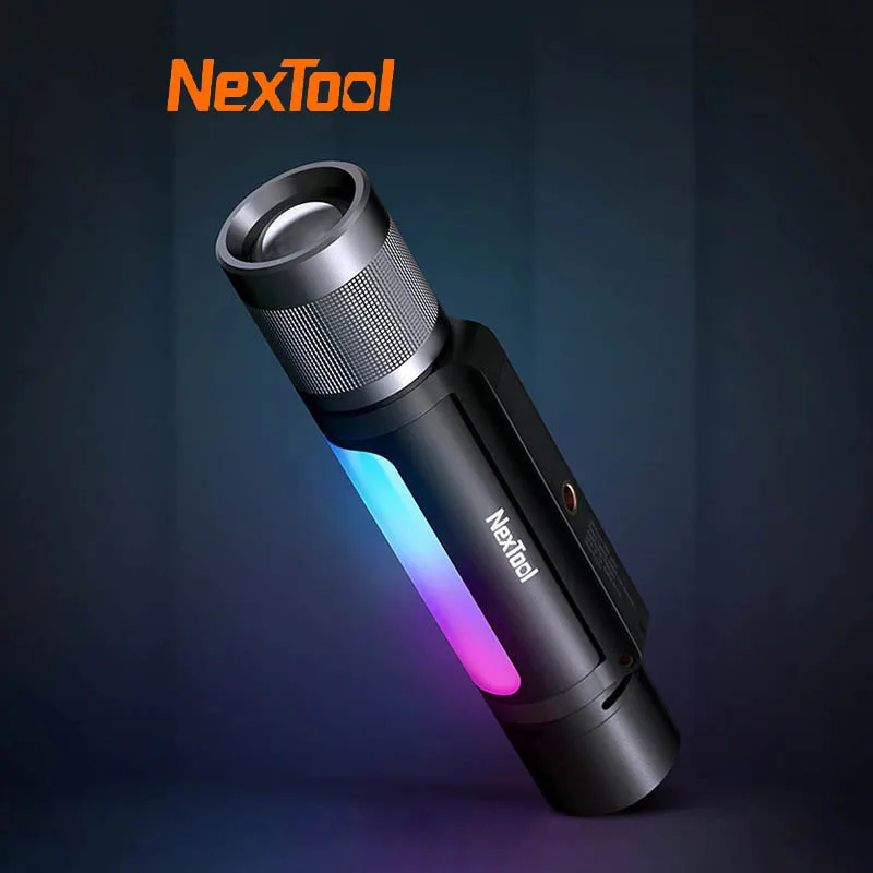 

Xiaomi Nextool 12 In 1 Flashlight Waterproof Multi-function LED Torch With Pick Up Voice Activated Color RGB Music Rhythm Light