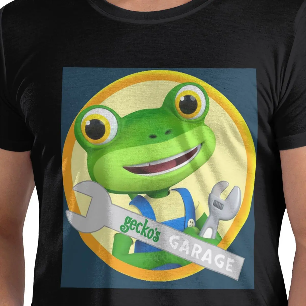 

Geckos Garage 100% Cotton T-Shirt Men's Oversized T Shirts Men Crew Neck Short Sleeve S-6XL