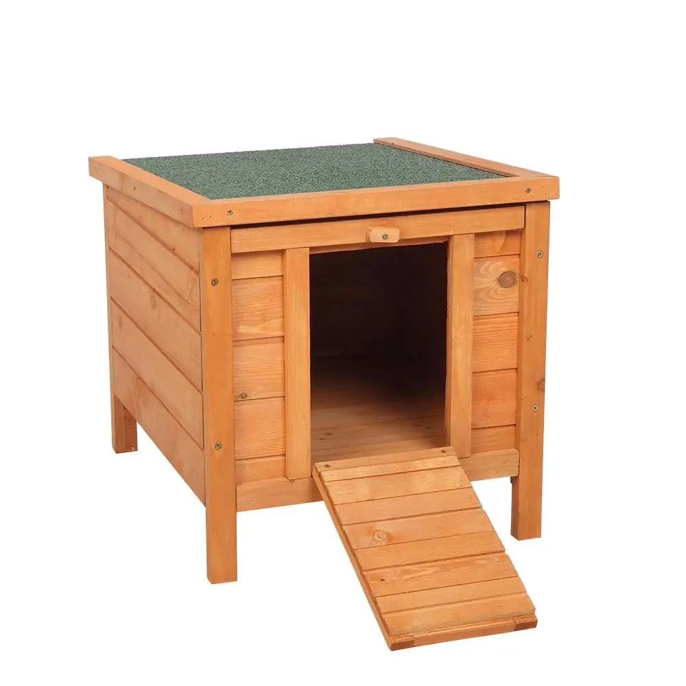 20 Waterproof Wooden Rabbit Hutch - Natural Wood Bunny House Small Animal Habitat